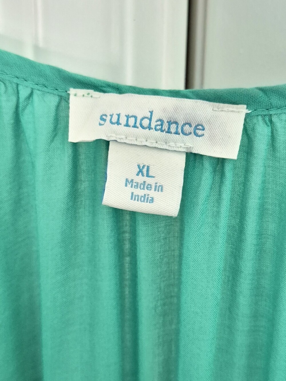 Sundance embroidered Boho green cami camisole long A line flowy summer dress XL - Picture 5 of 10